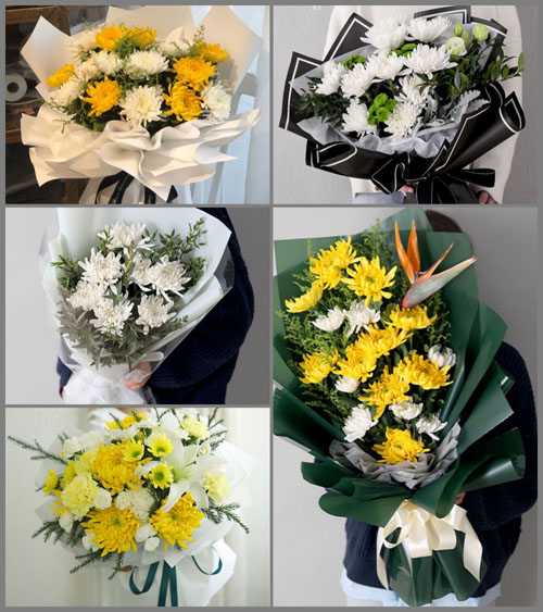 山东莱芜莱城区高庄街道南冶村白事花束代送